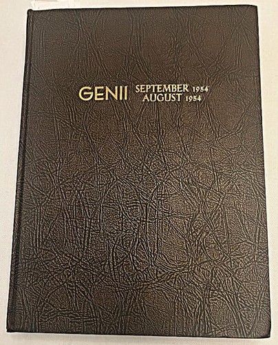 Rare Vtg 1953-54 Genii Hardbound Magazines 12 Issues