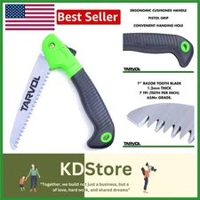 Precision Folding Hand Saw - Compact, Razor-Sharp 7" Blade for Versatile Cutting