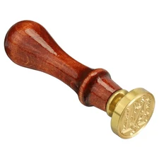 Letter Wax Seal Stamp Alphabet M Wooden Handle Removable Brass Head Classic
