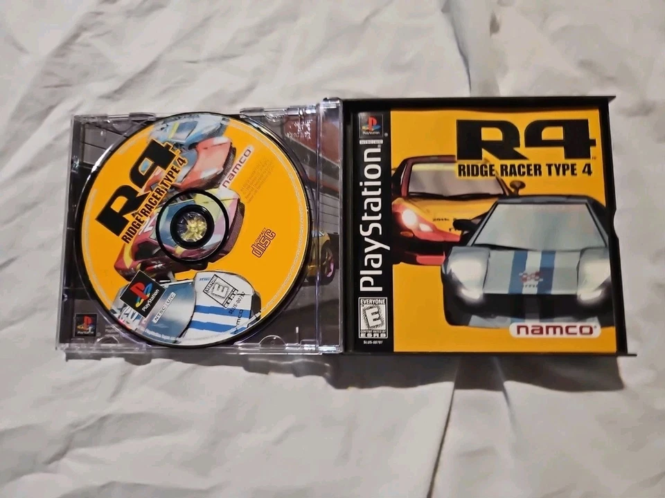 R4: Ridge Racer Type 4 (PS1, 1998) CIB w/ Reg Card + Case Protector  - Image 3 of 4