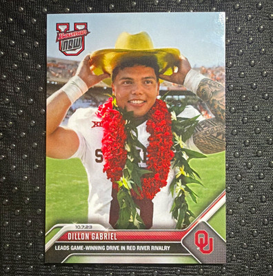 Topps 2023 Bowman U Now Dillon Gabriel Oklahoma Sooners RC Rookie #12 /1003