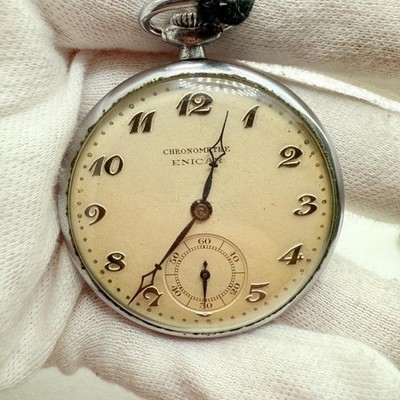 Enicar Chronometer Handaufzug Taschenuhr Vintage