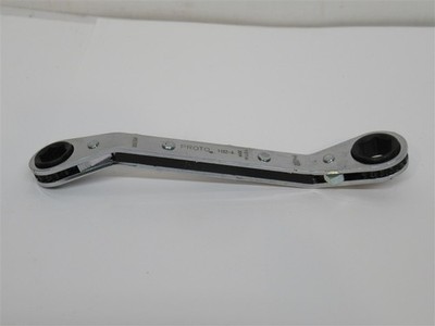 Proto J1182-A , 3/8'' x 7/16'' Offset Reversible Ratcheting Box Wrench, 6 Point
