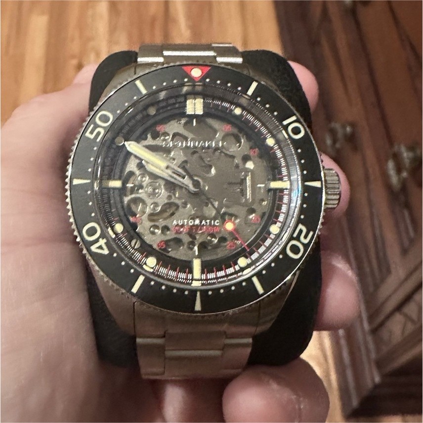 Spinnaker Croft Automatic Skeleton Dial Diver Wri… - image 1