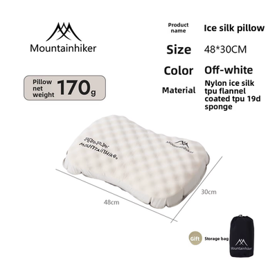 #ad Ice Silk Pillow Outdoor Camping Portable Pillow Napping Travel Pillow Storage Sl $31.99