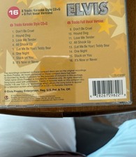 Elvis Presley Karaoke 3 CD Set in Collector's Tin Lyric Booklet and Door Hanger