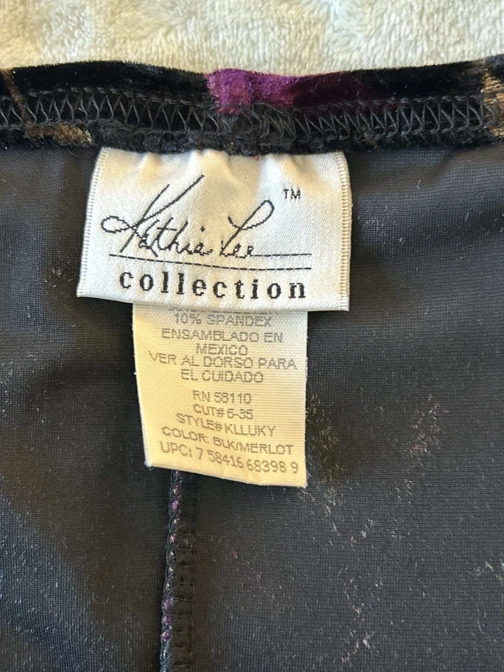 Saia Kathie Lee Extra Grande Maxi Veludo Preto Merlot Fenda Capricho Vintage - Imagem 3 de 4