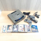Japanese SEGA SATURN Console bundle with 2 controllers & 6 Games tested NTSC-J