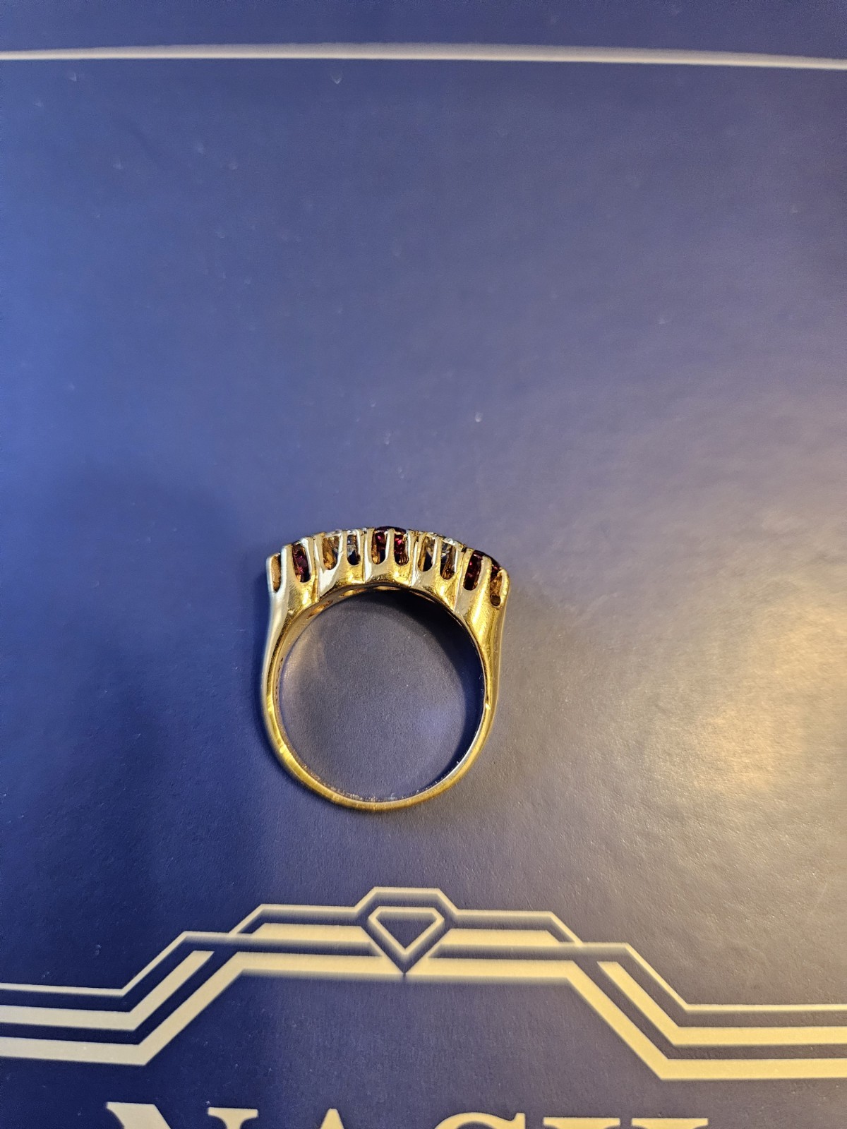 antique diamond and ruby dinner ring with apprais… - image 3