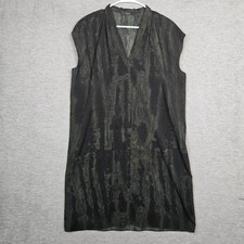 TAHARI Women's V-neck Cap Sleeve Dark Green Dress Size L