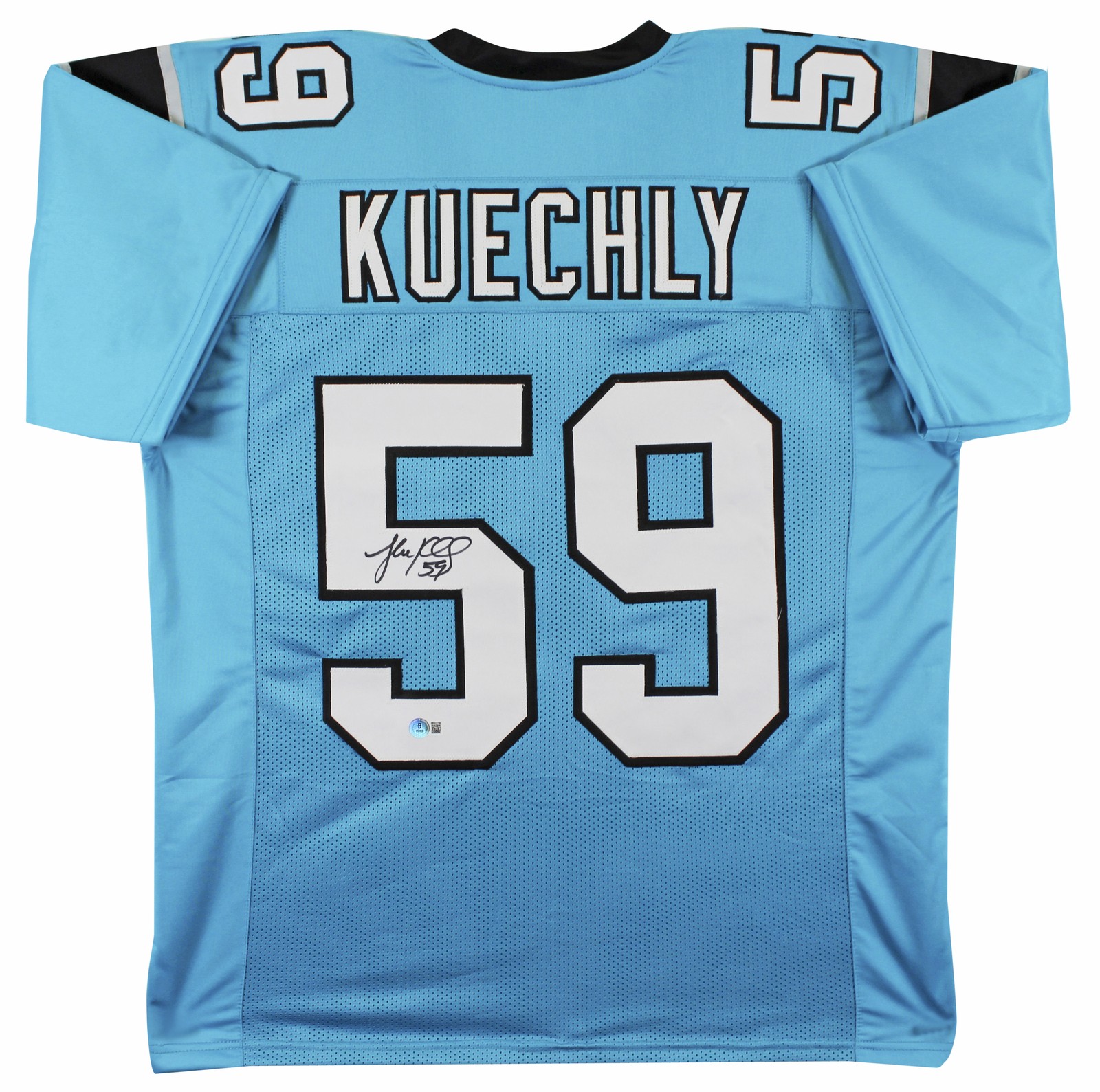 Luke Kuechly Autographed Signed Carolina Panthers Authentic Blue Pro Style Jersey BAS Witnessed 