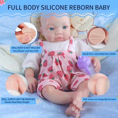  Realistic 17.7'' New Reborn Baby Doll Drink Wet System Soft Body Charming Gift