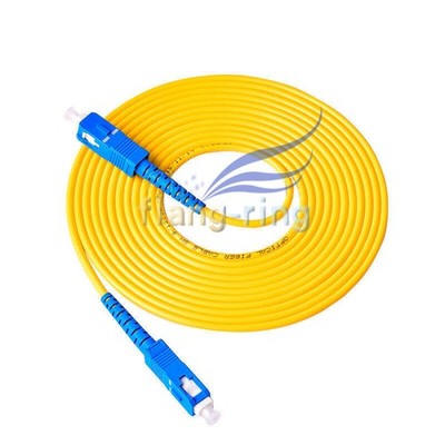 SC UPC to SC UPC Simplex 3.0mm PVC Single Mode Fiber Patch Cable Jumper 20M