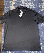 adidas Golf Polo Shirt Men s 2XL Black/Gray S...