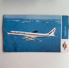 Vintage 1960s United Airlines Jet Mainliners Air Atlas Route Travel Map