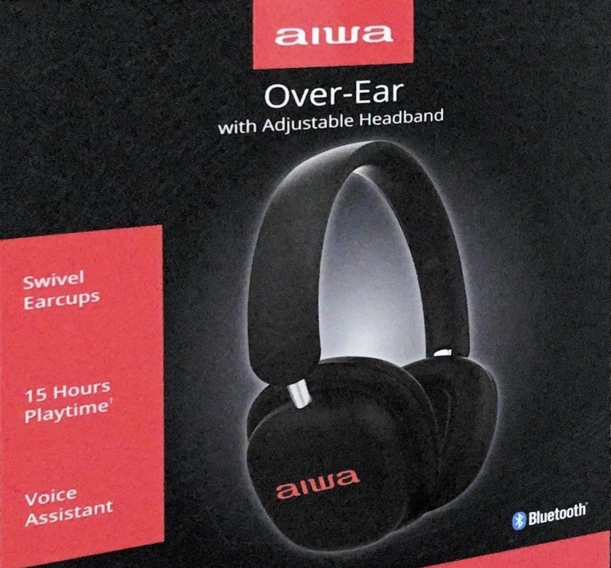 Aiwa AI5009 Over Ear Wireless Headphones, Bluetooth, 15 hour