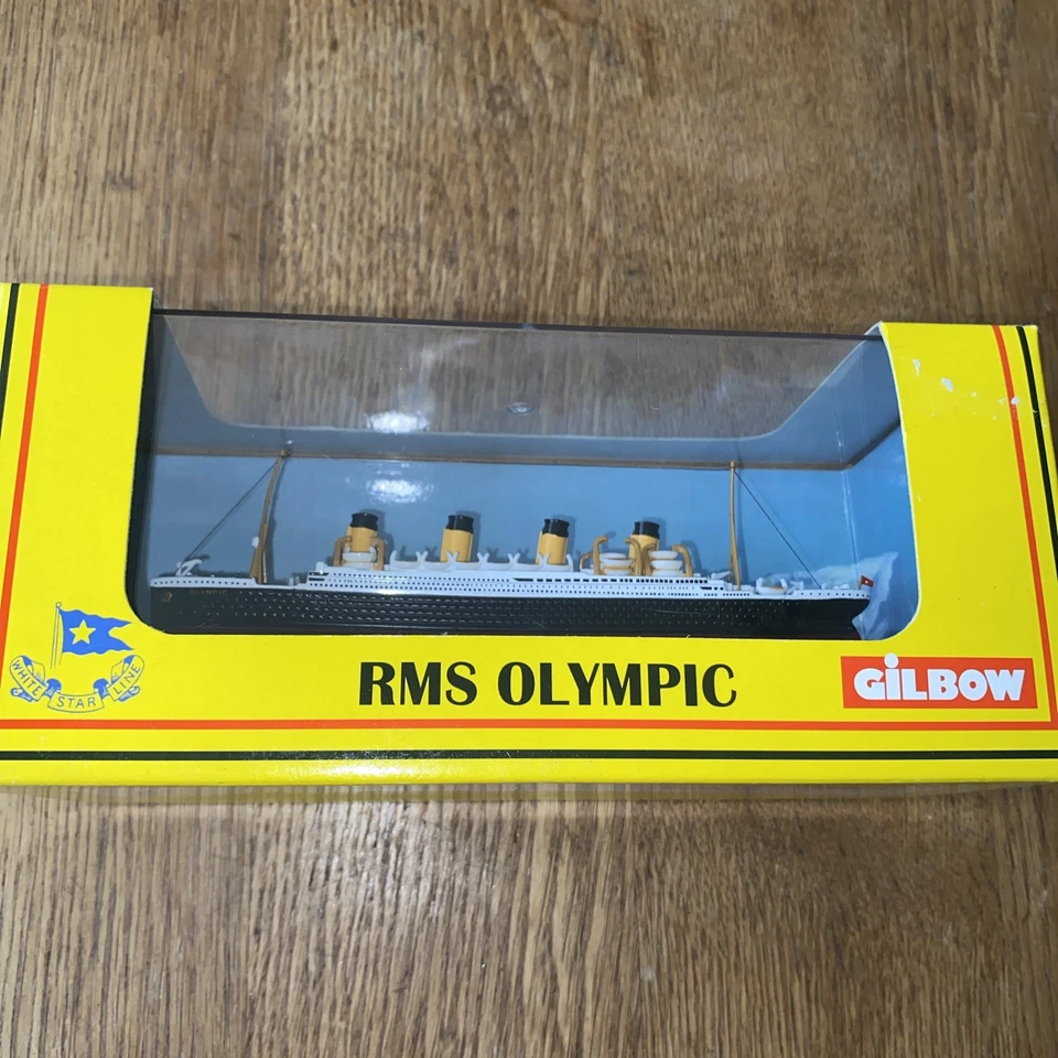 GILBOW DIECAST 1/1750 RMS OLYMPIC WHITE STAR LINE BOOT SCHIFFSMODELL E10003