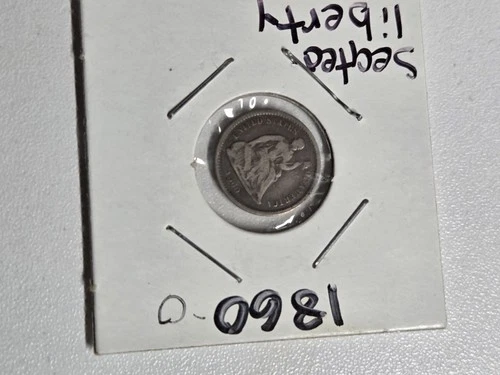 1860 O 10c Liberty Seated Half Dime  VF Condition Rare Coin