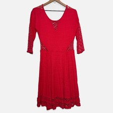 Free People To The Point Lace Accent Dress spring summer wedding Party M