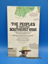 Map or Poster The Peoples of Mainland Southeast Asia 1971 Vintage