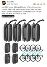 monTEK Swivel Bike Wall Hanger Bike Wall Mount Heavy Duty