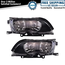 Headlight Assembly Set Fits 2002-2005 BMW 325i 325xi 330i 330xi