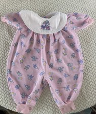 Vintage OshKosh B'gosh Pink Bubble Romper   Peter Pan Collar   birthday   3/6m