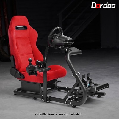 Dardoo Rennsimulator Cockpit Rotes Wildleder für Logitech G29 Thrustmaster T248