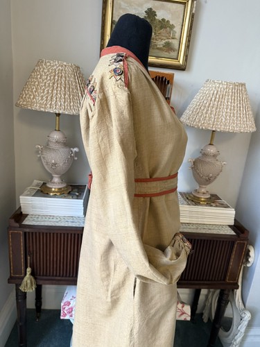 True Vintage Kleid 70er Kaftan Seide Nicholas Bullen Dr Who Maxi bestickt lang - Bild 8 von 20
