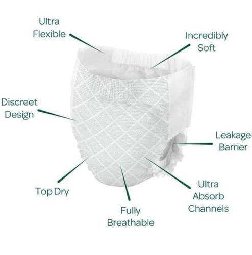 Bambo Nature Dreamy Boys LARGE 8-15 Yrs 77-110 lbs. Night Pants 10 Pack - Picture 3 of 9