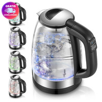 Fohere Wasserkocher Glas 1.7L Temperatureinstellung Warmhalten Led