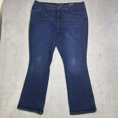 Gloria Vanderbilt Amanda Bootcut Jeans Women s 20W (40x29) Blue Dark Wash Denim