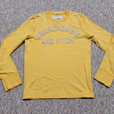Abercrombie  Fitch Shirt Mens Small Pullover Spellout Muscle Tee Sewn On Logo