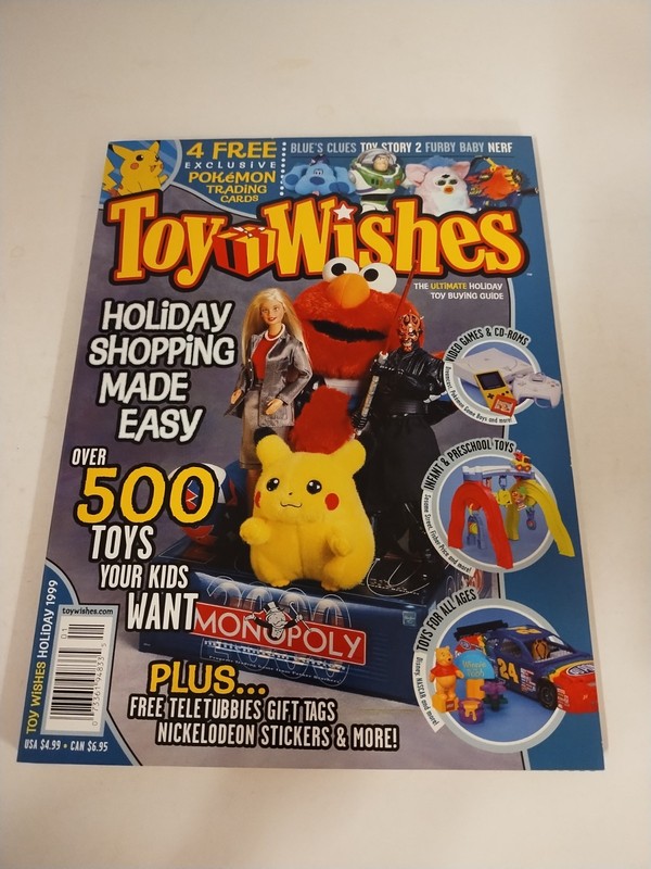 Toy Wishes Magazine Holiday 1999 w/ Promo Gold Foil Pokemon Cards vf+