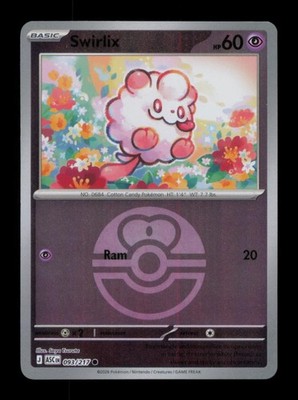 REVERSE HOLO SWIRLIX (LOVE BALL) COMMON 093/217 NM POKEMON