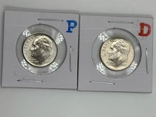 2025 P D Roosevelt Dime - 10 Cent - Uncirculated - Set 2 coins from Rolls
