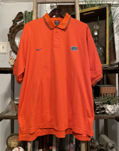 Nike Golf Dri Fit Florida Gators Mens XL Orange Short Sleeve Polo Shirt - 第 1/7 張圖片