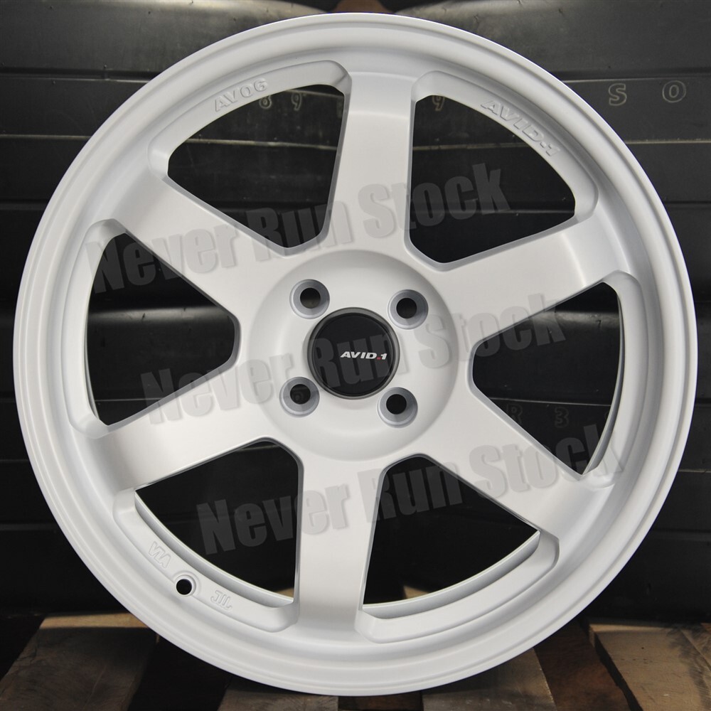 AVID.1 AV-06 17x8 4x100 +35 OFFSET MATTE WHITE TE 6 SPOKES SPORT 4
