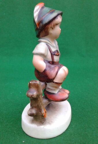 GOEBEL / HUMMEL “WAYSIDE HARMONY” BOY SITTING ON FENCE - TMK 4 - A/F. - Picture 5 of 12