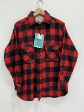 Vtg 1950s 60s Pilgrim Button Up Shirt Buffalo Plaid with tag