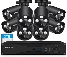 Sansco 8CH 5mp HD DVR CCTV Security System 1080P Home Outdoor Camera with 3TB