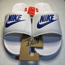 Nike Victori One Slide Men s White/Game Royal-White CN9675-102 Size 14 New