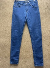 Labijou Women’s Skinny Jeggings S Blue Jean Tapered Leg Mid Rise Stretch (J100)