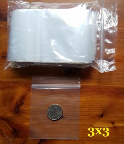 Clear Reclosable Zip Seal Plastic 2-Mil Bags Jewelry Zipper Top Lock Baggies - Bild 4 von 9