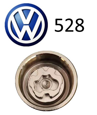 UK Seller New Volkswagen VW Locking Wheel Nut Key Number 528 'H'