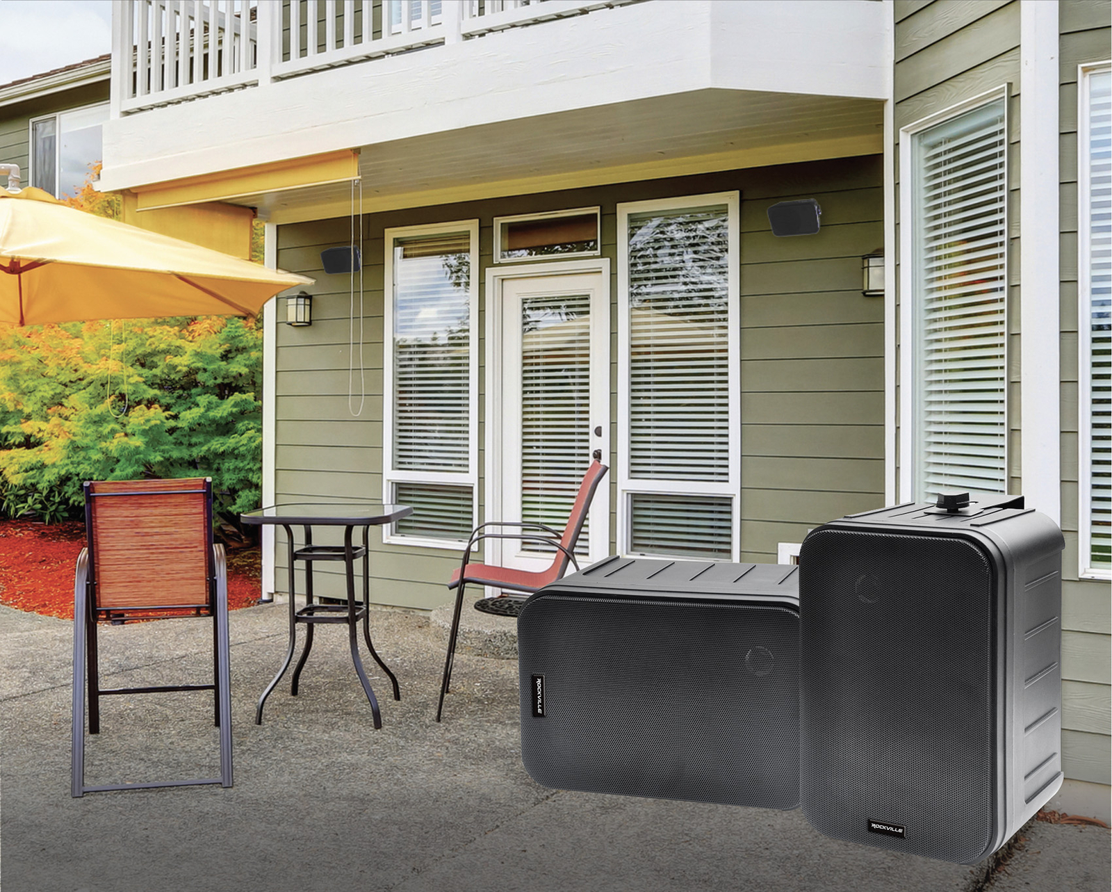 2 Колонки Rockville HP65S-8 65 Black для морских лодок с поворотным корпусом чехлы