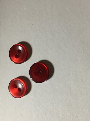 PKG. OF 25 BUTTONS  3/8'' DARK RED PEARL