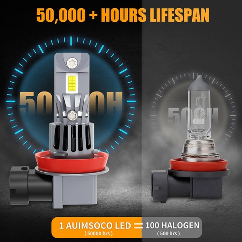 For Chevrolet Avalanche 2007-2013 LED Headlight H11 Low Light Bulbs 10000K White - Picture 10 of 12