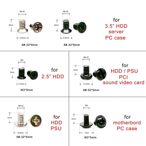 305Pcs Computer PC Screws Kit Case Motherboard For CD-ROM Hard Disk Repair Tool - Picture 6 of 7