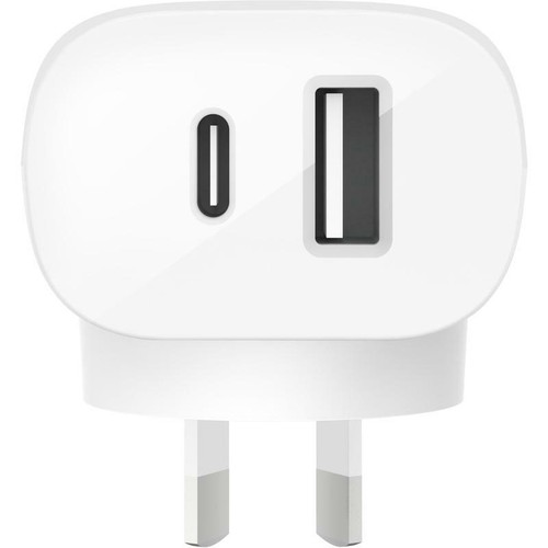 Genuine Belkin BoostUp 20W USB-C + 12W USB-A Dual Port Wall Charger WCB004AUWH - Picture 3 of 6